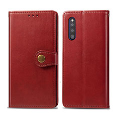 Custodia Portafoglio In Pelle Cover con Supporto S05D per Samsung Galaxy A41 SC-41A Rosso