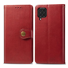 Custodia Portafoglio In Pelle Cover con Supporto S05D per Samsung Galaxy F62 5G Rosso