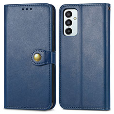 Custodia Portafoglio In Pelle Cover con Supporto S05D per Samsung Galaxy M23 5G Blu