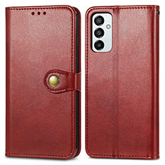 Custodia Portafoglio In Pelle Cover con Supporto S05D per Samsung Galaxy M23 5G Rosso