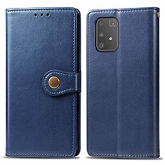 Custodia Portafoglio In Pelle Cover con Supporto S05D per Samsung Galaxy M80S Blu