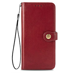 Custodia Portafoglio In Pelle Cover con Supporto S05D per Samsung Galaxy S21 Ultra 5G Rosso