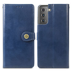 Custodia Portafoglio In Pelle Cover con Supporto S05D per Samsung Galaxy S23 5G Blu