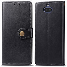 Custodia Portafoglio In Pelle Cover con Supporto S05D per Sony Xperia 8 Lite Nero