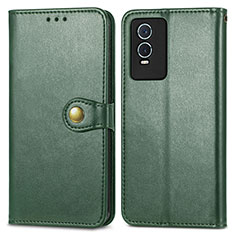 Custodia Portafoglio In Pelle Cover con Supporto S05D per Vivo Y74s 5G Verde