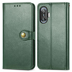 Custodia Portafoglio In Pelle Cover con Supporto S05D per Xiaomi Poco F3 GT 5G Verde