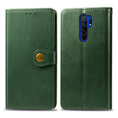 Custodia Portafoglio In Pelle Cover con Supporto S05D per Xiaomi Poco M2 Verde