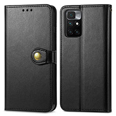 Custodia Portafoglio In Pelle Cover con Supporto S05D per Xiaomi Redmi 10 (2022) Nero