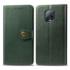 Custodia Portafoglio In Pelle Cover con Supporto S05D per Xiaomi Redmi 10X Pro 5G Verde