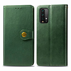 Custodia Portafoglio In Pelle Cover con Supporto S05D per Xiaomi Redmi 9 Power Verde