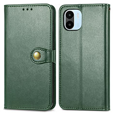 Custodia Portafoglio In Pelle Cover con Supporto S05D per Xiaomi Redmi A2 Verde