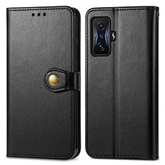 Custodia Portafoglio In Pelle Cover con Supporto S05D per Xiaomi Redmi K50 Gaming 5G Nero