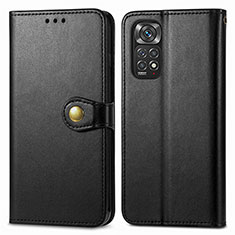 Custodia Portafoglio In Pelle Cover con Supporto S05D per Xiaomi Redmi Note 11 Pro 4G Nero