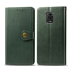 Custodia Portafoglio In Pelle Cover con Supporto S05D per Xiaomi Redmi Note 9S Verde