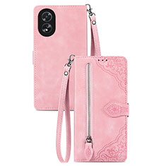 Custodia Portafoglio In Pelle Cover con Supporto S06D per Oppo A18 Rosa