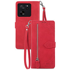 Custodia Portafoglio In Pelle Cover con Supporto S06D per Xiaomi Mi 13T 5G Rosso