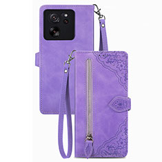 Custodia Portafoglio In Pelle Cover con Supporto S06D per Xiaomi Redmi K60 Ultra 5G Viola