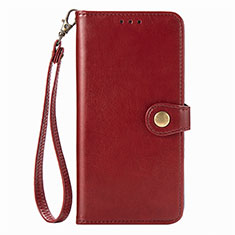 Custodia Portafoglio In Pelle Cover con Supporto S07D per Xiaomi Poco X3 NFC Rosso