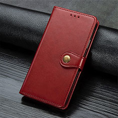 Custodia Portafoglio In Pelle Cover con Supporto S07D per Xiaomi Redmi 10X Pro 5G Rosso