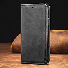 Custodia Portafoglio In Pelle Cover con Supporto S08D per Xiaomi Redmi Note 10 Pro 4G Nero