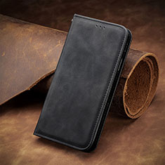 Custodia Portafoglio In Pelle Cover con Supporto S08D per Xiaomi Redmi Note 11 Pro 4G Nero