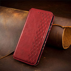 Custodia Portafoglio In Pelle Cover con Supporto S09D per Huawei Honor 80 SE 5G Rosso