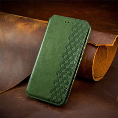 Custodia Portafoglio In Pelle Cover con Supporto S09D per Motorola Moto G54 5G Verde