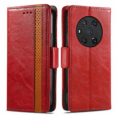 Custodia Portafoglio In Pelle Cover con Supporto S10D per Huawei Honor Magic3 5G Rosso