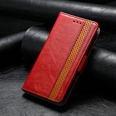 Custodia Portafoglio In Pelle Cover con Supporto S10D per Huawei Nova Y61 Rosso