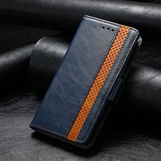 Custodia Portafoglio In Pelle Cover con Supporto S10D per Xiaomi Redmi Note 10 Pro 4G Blu