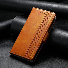 Custodia Portafoglio In Pelle Cover con Supporto S10D per Xiaomi Redmi Note 10 Pro Max Marrone Chiaro