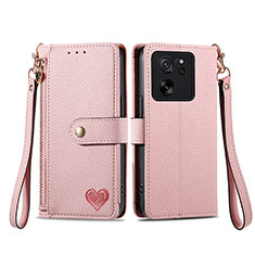 Custodia Portafoglio In Pelle Cover con Supporto S15D per Xiaomi Redmi K60 Ultra 5G Rosa