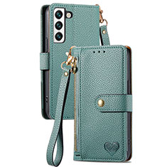 Custodia Portafoglio In Pelle Cover con Supporto S16D per Samsung Galaxy S23 Plus 5G Verde