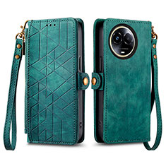 Custodia Portafoglio In Pelle Cover con Supporto S17D per Realme V50s 5G Verde