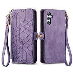 Custodia Portafoglio In Pelle Cover con Supporto S17D per Samsung Galaxy A34 5G Viola