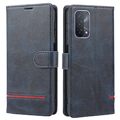 Custodia Portafoglio In Pelle Cover con Supporto SY1 per OnePlus Nord N200 5G Blu