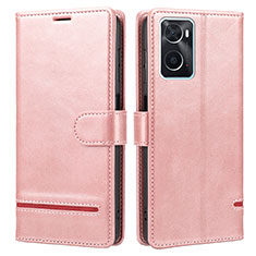 Custodia Portafoglio In Pelle Cover con Supporto SY1 per Oppo A36 Rosa