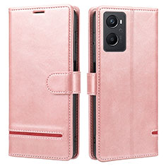 Custodia Portafoglio In Pelle Cover con Supporto SY1 per Oppo Reno7 Lite 5G Rosa