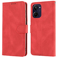 Custodia Portafoglio In Pelle Cover con Supporto SY1 per Realme 10 4G Rosso