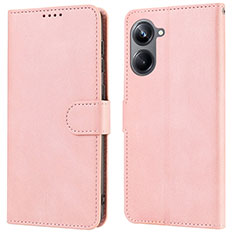 Custodia Portafoglio In Pelle Cover con Supporto SY1 per Realme 10 Pro 5G Rosa