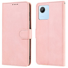 Custodia Portafoglio In Pelle Cover con Supporto SY1 per Realme C30 Rosa