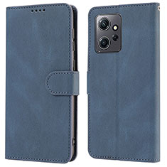 Custodia Portafoglio In Pelle Cover con Supporto SY1 per Xiaomi Redmi Note 12 4G Blu