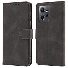 Custodia Portafoglio In Pelle Cover con Supporto SY1 per Xiaomi Redmi Note 12 4G Nero