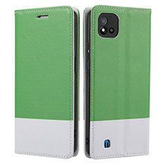 Custodia Portafoglio In Pelle Cover con Supporto SY2 per Realme C11 (2021) Verde