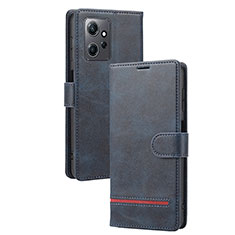 Custodia Portafoglio In Pelle Cover con Supporto SY3 per Xiaomi Redmi Note 12 4G Blu