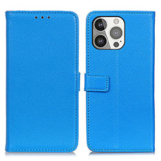 Custodia Portafoglio In Pelle Cover con Supporto T01 per Apple iPhone 13 Pro Blu