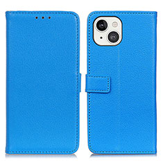 Custodia Portafoglio In Pelle Cover con Supporto T01 per Apple iPhone 14 Plus Blu