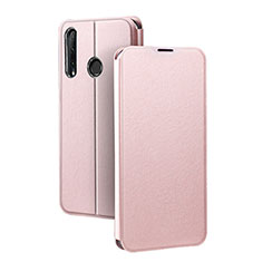 Custodia Portafoglio In Pelle Cover con Supporto T01 per Huawei Honor 20i Oro Rosa