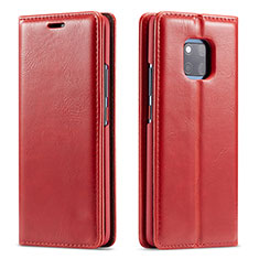 Custodia Portafoglio In Pelle Cover con Supporto T01 per Huawei Mate 20 Pro Rosso