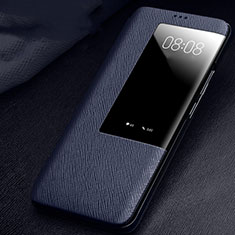 Custodia Portafoglio In Pelle Cover con Supporto T01 per Huawei Mate 20 X 5G Blu